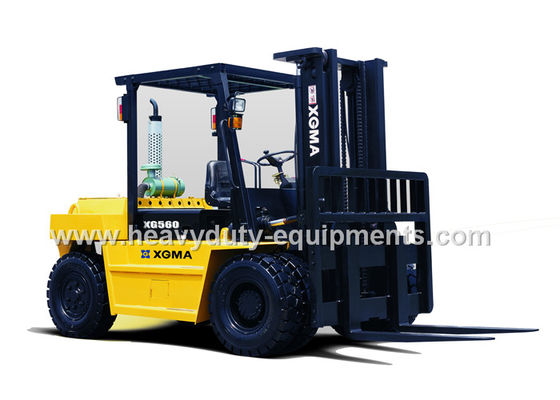 China Air Over Oil Brakes Industrial Forklift Truck 2230mm Wheelbase 6000Kg Rated Loading supplier