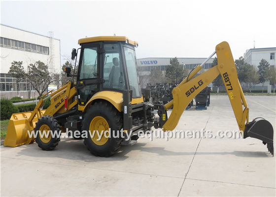 China SDLG B877 8.4 Tons Backhoe Loader Machinery For Road Construction 0.18M3 Digger Bucket supplier