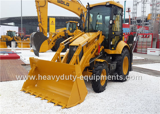 China 8 Tons Road Work Machinery SDLG Backhoe Loader B877 With Telescopic Boom supplier