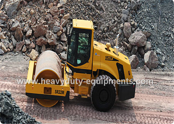 China Shantui SR22M road roller use hydraulic vibration and steering compacting of soils supplier