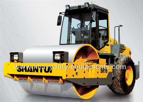China Shantui SR16 single drum road roller with compacting width 2140mm, 112kw cummins engine supplier