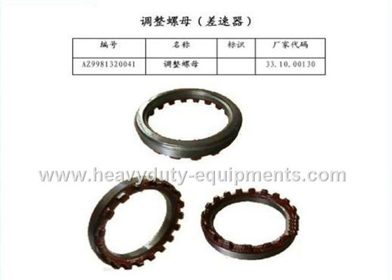 China sinotruk spare part regulating nut for differential part number AZ9981320041 with warranty supplier