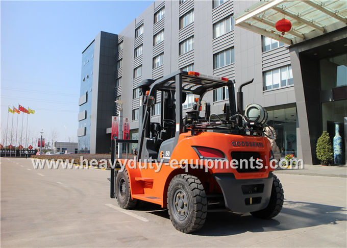 Sinomtp FY50 Gasoline / LPG forklift with 2550mm Mast Lowered Height