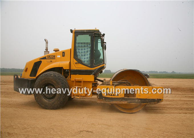 Mechanical single drum vibratory road roller Shantui SR22M  with 22000kg weight, Permco / Sauer pump