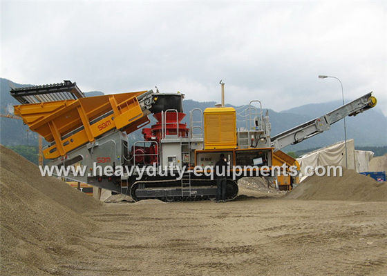 China Mobile impact Crusher / Stone Crusher Machine with Two Spindle Car Body supplier