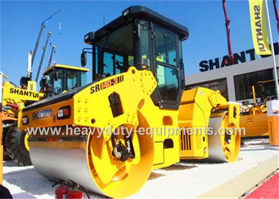 China Double drum vibratory road roller SR14D-3with 14ton operating weight with cummins engine supplier
