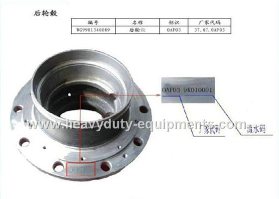 China sinotruk spare part Rear wheel hub part number WG9981340009 for Euro II supplier