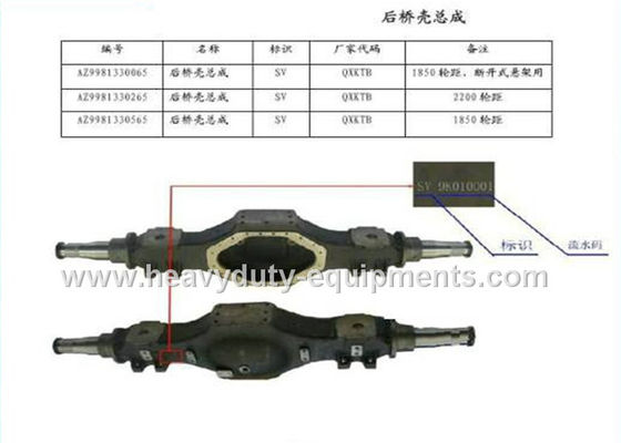 China sinotruk spare part jackshaft shell part number AZ9981330066 with warranty supplier