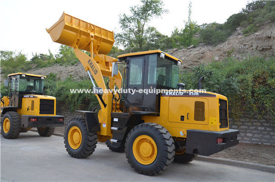 China Sinomtp Lg933 3000kg Wheel Front End Loader With Wooden Fork And Rock Bucket supplier