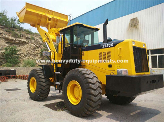 China ZL50G 5 Tons Wheel Shovel Loader 3m3 Rock Bucket with Shangchai Engine SC11CB220G2B1 supplier