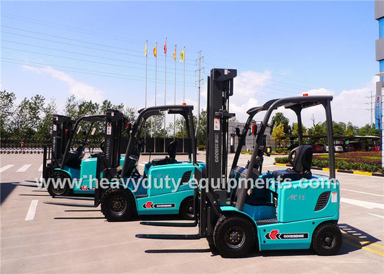 Blue SINOMTP Battery Powered 1.5 Ton Forklift 500mm Load Centre With Full View Mast supplier