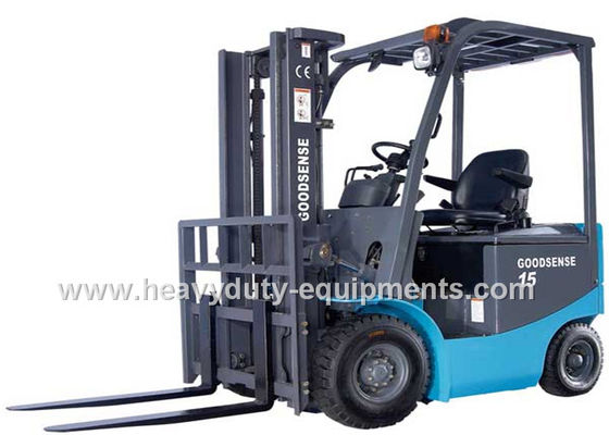 Blue SINOMTP Battery Powered 1.5 Ton Forklift 500mm Load Centre With Full View Mast supplier