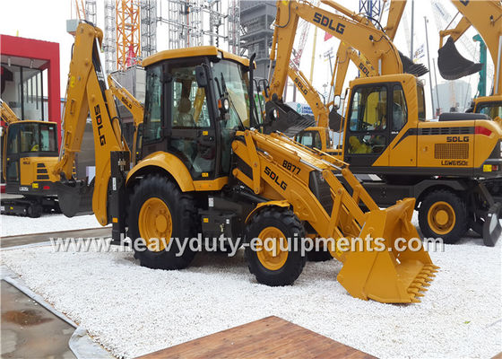 Weichai Engine Road Construction Equipment Backhoe Loader B877 With 6 In 1 Bucket supplier