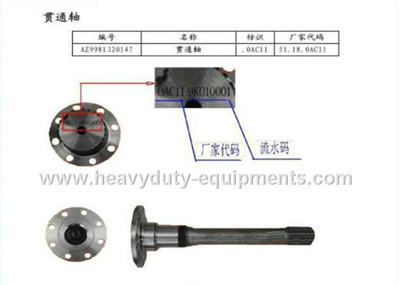 sinotruk spare part Driving shaft part number AZ9761321010 etc for howo trucks supplier