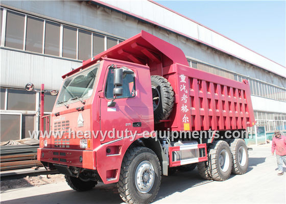 HOWO 70tons Off road Mining Dump Truck Tipper 6*4 driving model 371hp with HYVA Hdraulic pump supplier