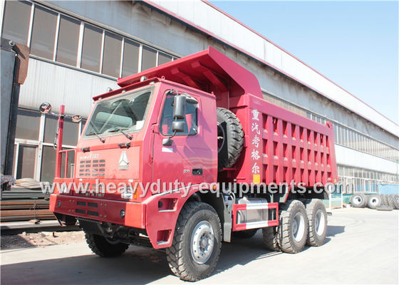 6x4 mining dump truck with HW7D cab and reinforce frame ISO / CCC Approved supplier