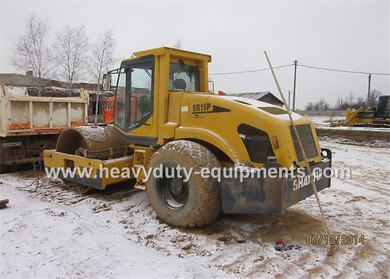 Shantui SR16 single / drum road roller with 112kW rated power and 10000kg Front wheel weight supplier